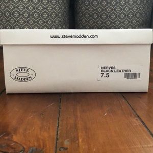 Steve Madden Black Leather “Nerves” Boots